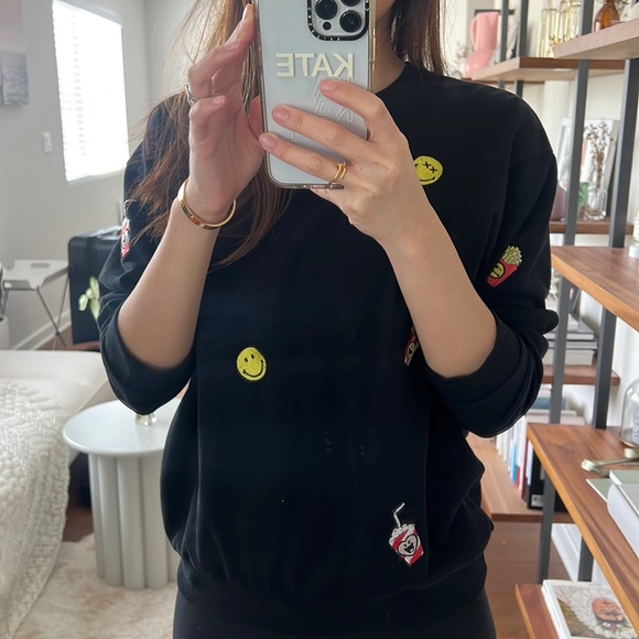 Zara- smiley embroidery sweatshirts - Picture 2 of 4